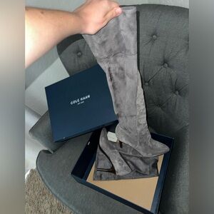 Cole haan knee high suede boots